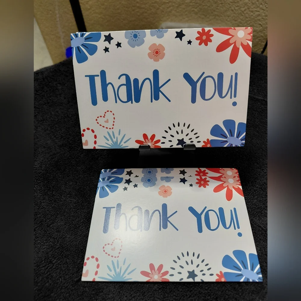 25ct. 4x6 Fireworks Floral Thank You Cards ✨️PRICE FIRM✨️